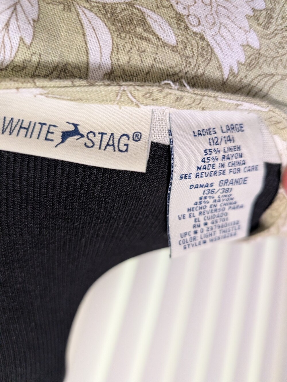 White Stag Linen Floral Shift Dress - Picture 5 of 5